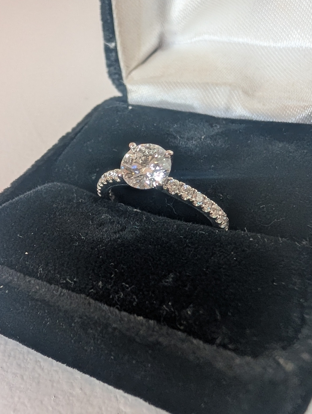 NEW Kay Jewelers 14k White Gold 1.02ctw Lab Created Diamond engagement ring Sz 6 - Picture 3 of 14
